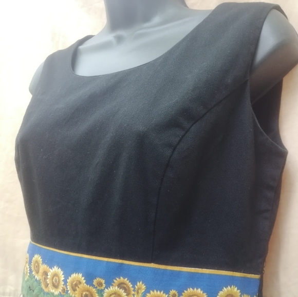 Vtg Samantha Edwards Sunflower Dress - Picture 7 of 16